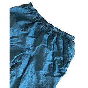 90s Vintage Nike Nylon Windbreaker Pants XXL Green Lined Track Joggers Swoosh